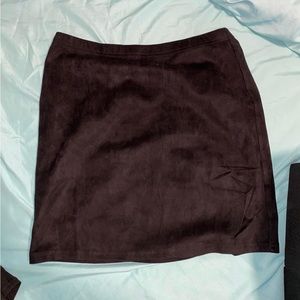 Suede skirt
